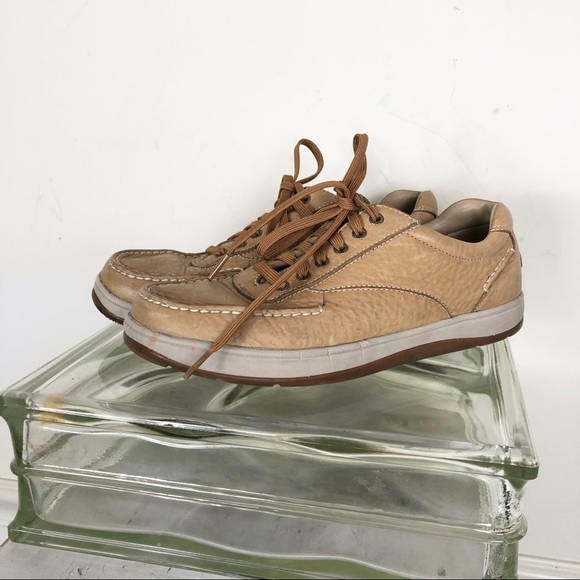 Rockport Men’s 8 WIDE tan lace up casual shoes leather comfort - Picture 2 of 12